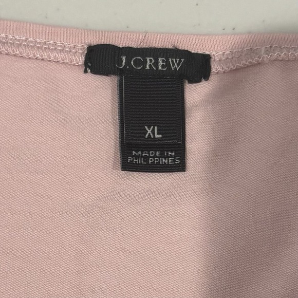J.Crew Pink long‎ Sleeve Cotton Scoop Neck Top Women's Size XL - Picture 5 of 11